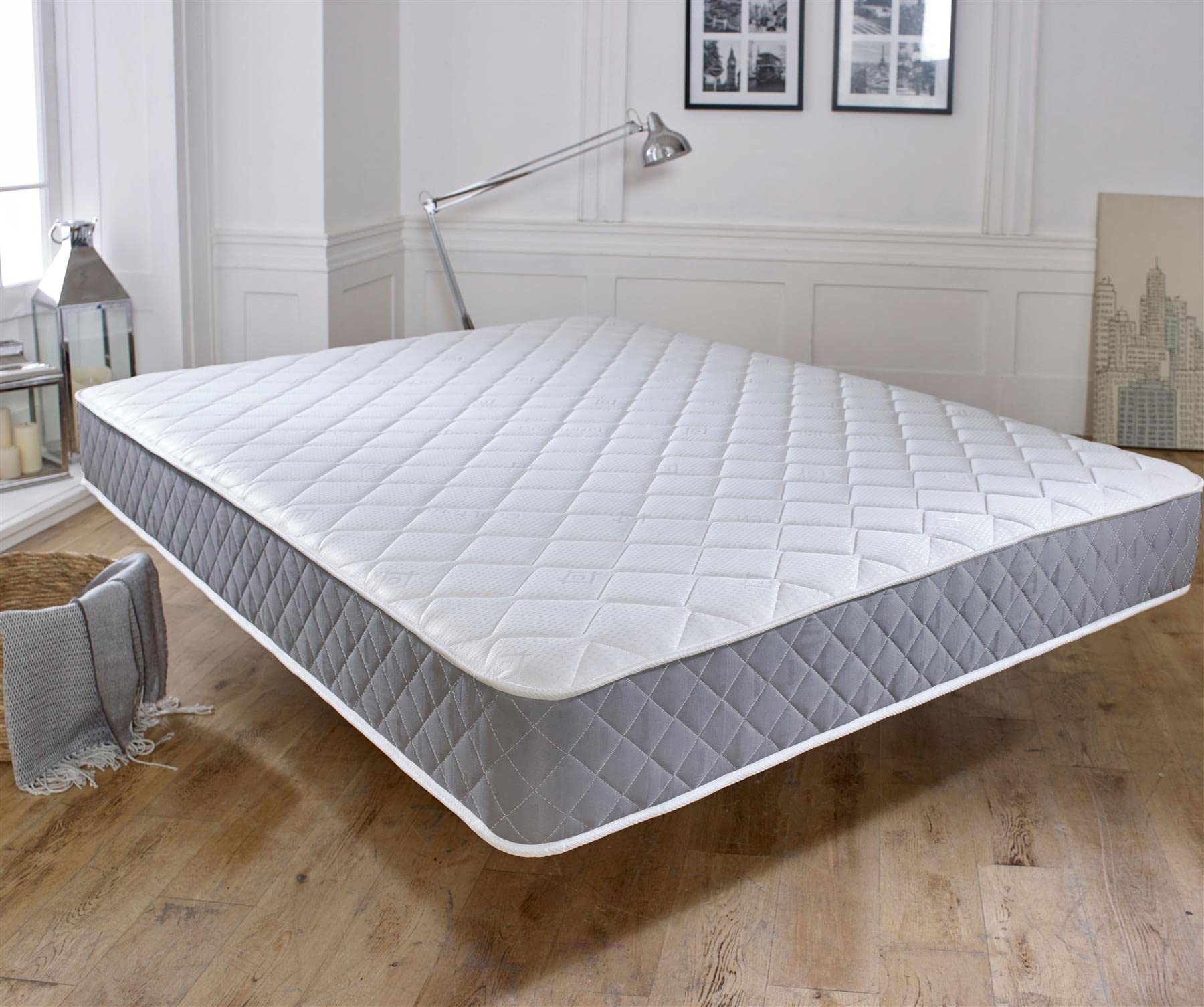Extreme Comfort Diamond Grey Double Mattress | 18cm Foam Free Spring Coil