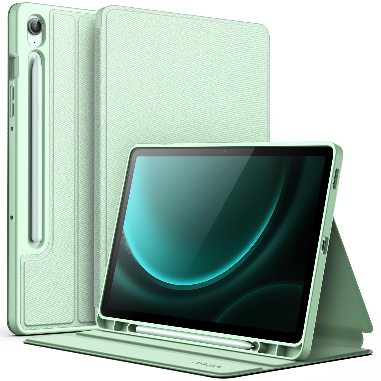 JETech Samsung Galaxy Tab S9/S10 FE Case – Slim Folio Stand, Mint