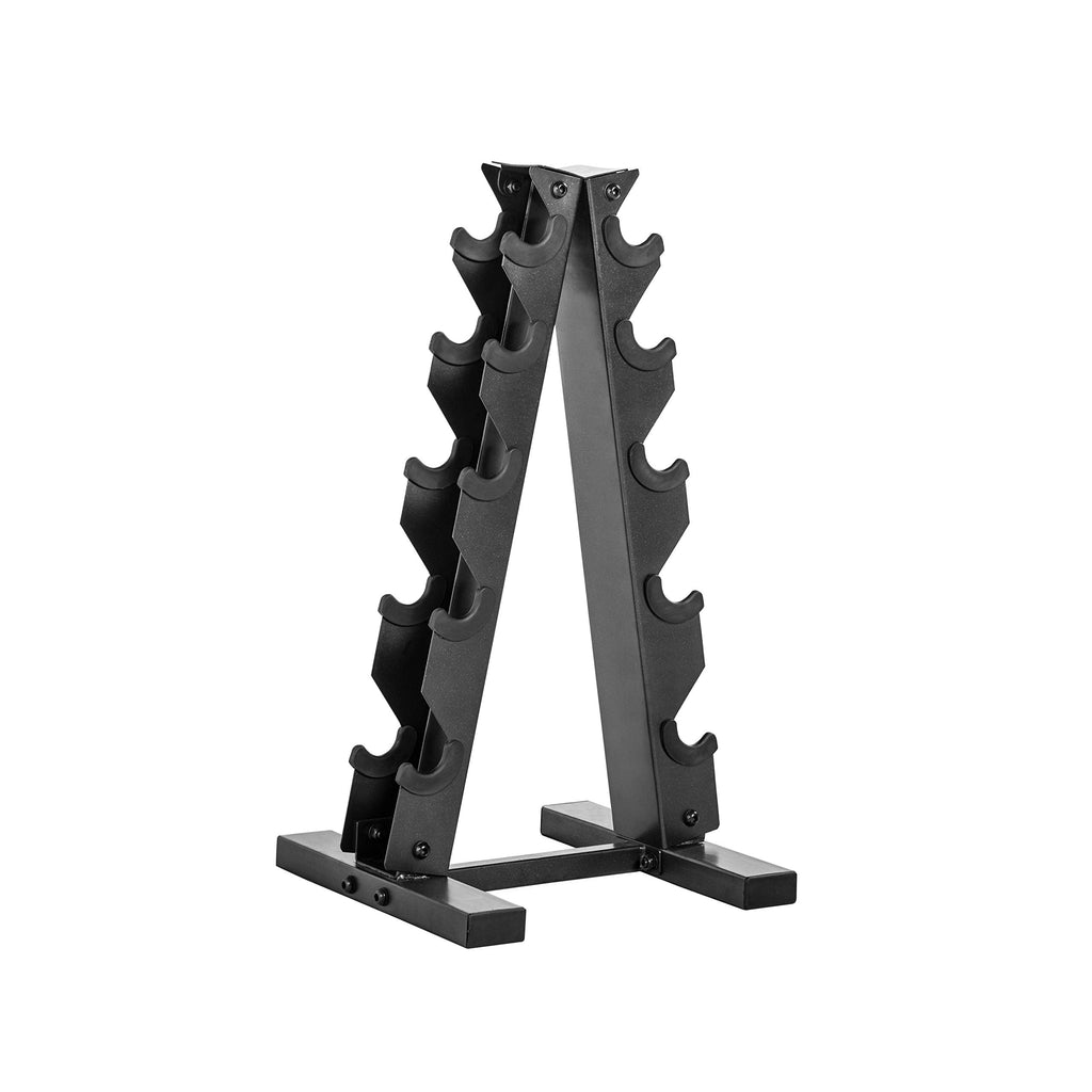 CAP Barbell A-Frame Dumbbell Rack | 5-Pair Steel Weight Storage, Carbon
