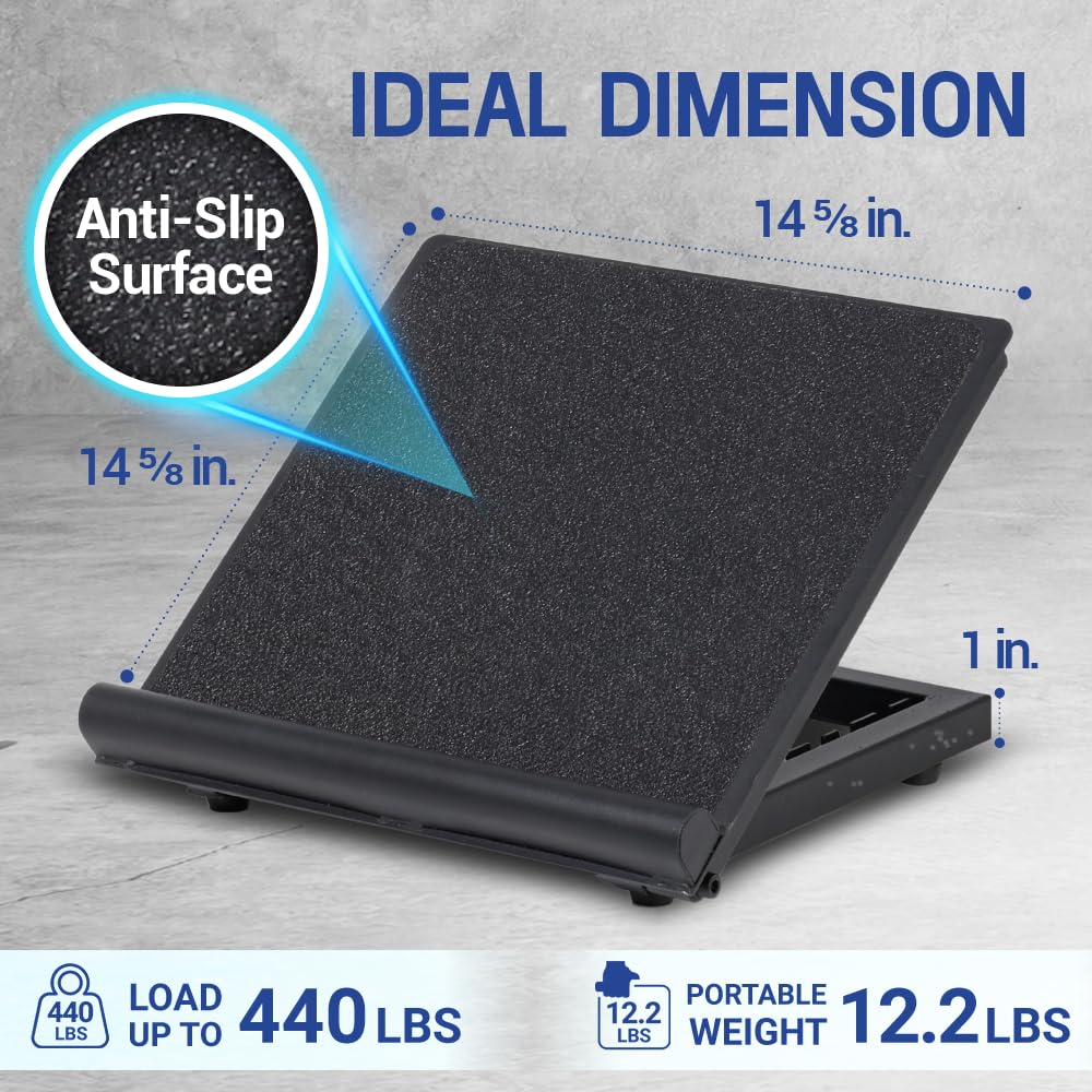 Yes4All Steel Slant Board & Calf Stretcher | Adjustable Non-Slip Squat Wedge