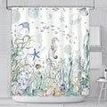 AIBIIN Ocean Shower Curtain | 180x180cm Waterproof Polyester Bathroom Decor
