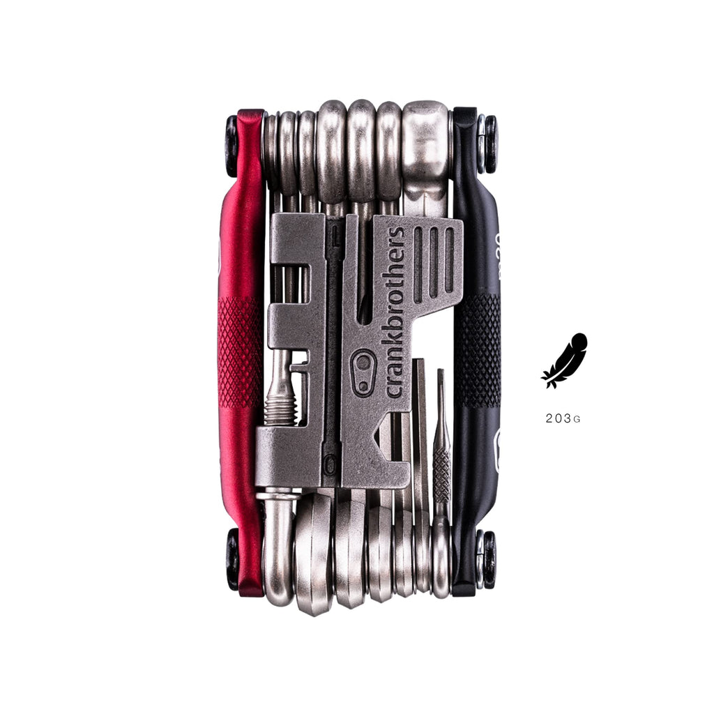 Crankbrothers Multi-20 Bicycle Multi-Tool with Tire Plug Tool – Red