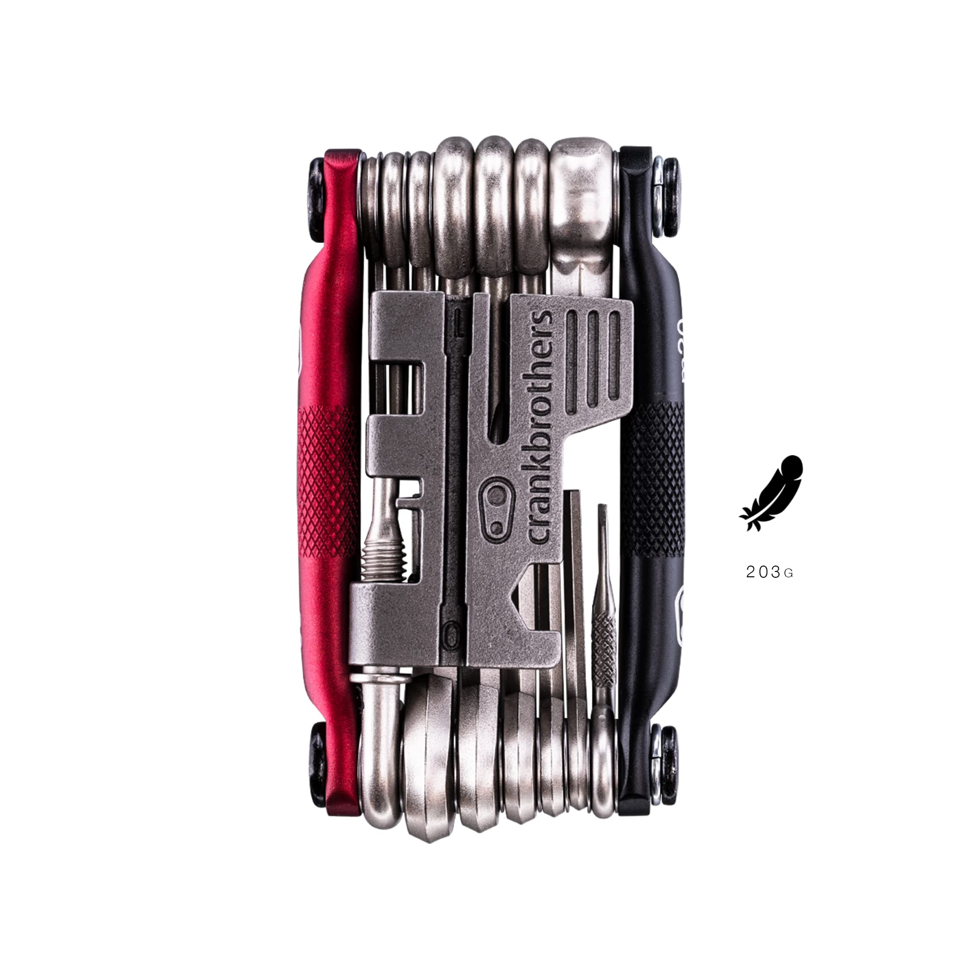 Crankbrothers Multi-20 Bicycle Multi-Tool with Tire Plug Tool – Red