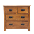 Kemtpase Oak 4-Drawer Bedside Table – Fully Assembled Wooden Nightstand