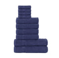 10 Piece Pure Cotton Towel Bale Set | 500 GSM Blue Grindle