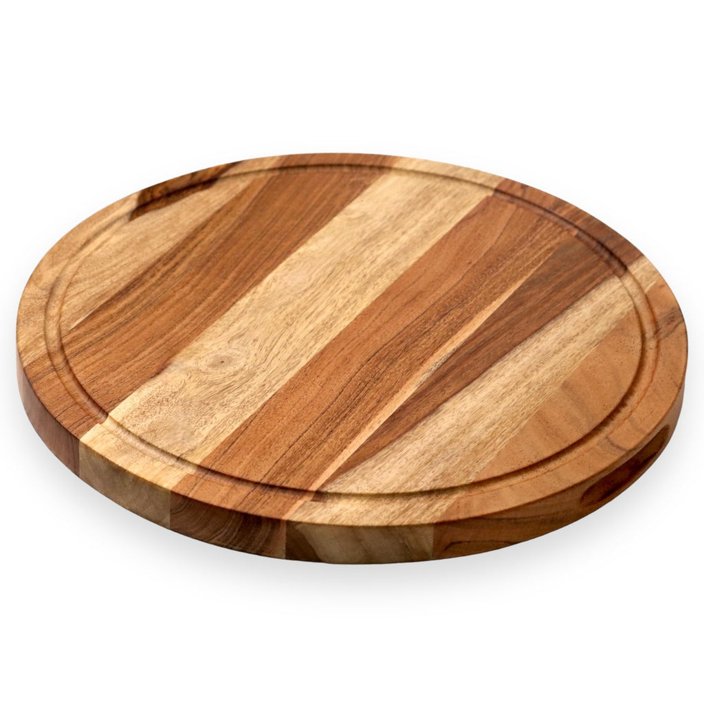 Vesta Homes Acacia Wood Round Chopping Board - 38cm Charcuterie Board
