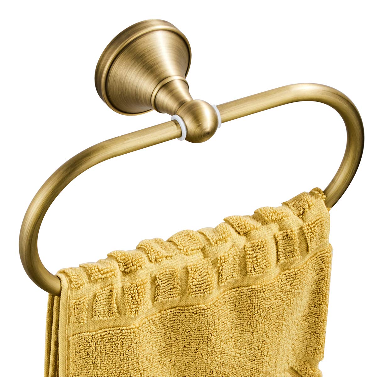 Flybath Oval Towel Ring – Antique Brushed Brass Wall Mounted Holder
