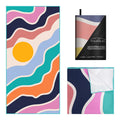 Style Slice Sand Free Microfibre Beach Towel – Quick Dry Grey Stripe