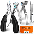 DRMODE 6-in-1 Toenail Clippers for Thick Nails – Wide Jaw Senior Set