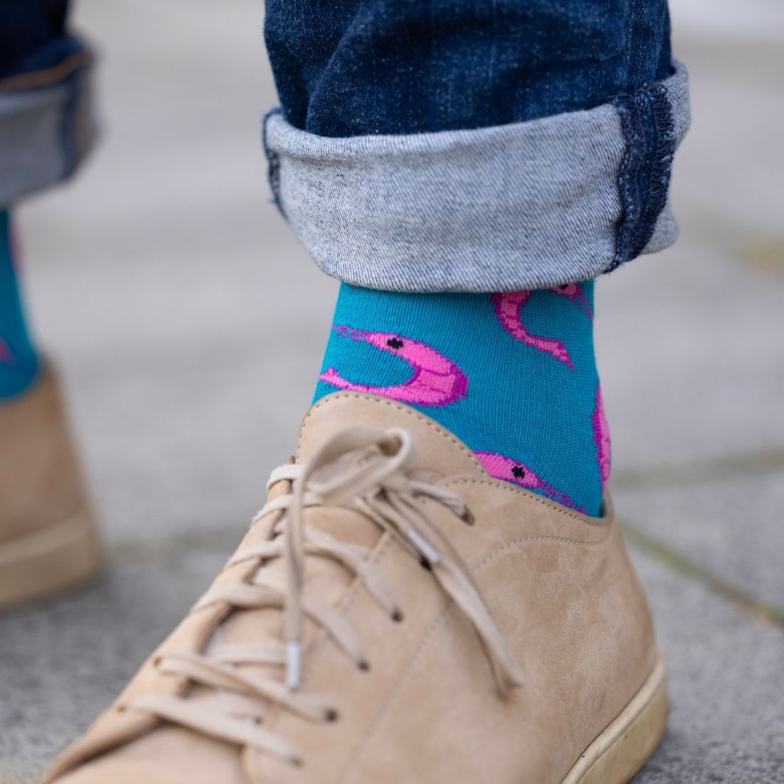 Swole Panda Shrimp Bamboo Socks – Sustainable Novelty Print Footwear