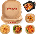 Deseboo Air Fryer Disposable Liners – 120 PCS Non-Stick Paper for 5-8L