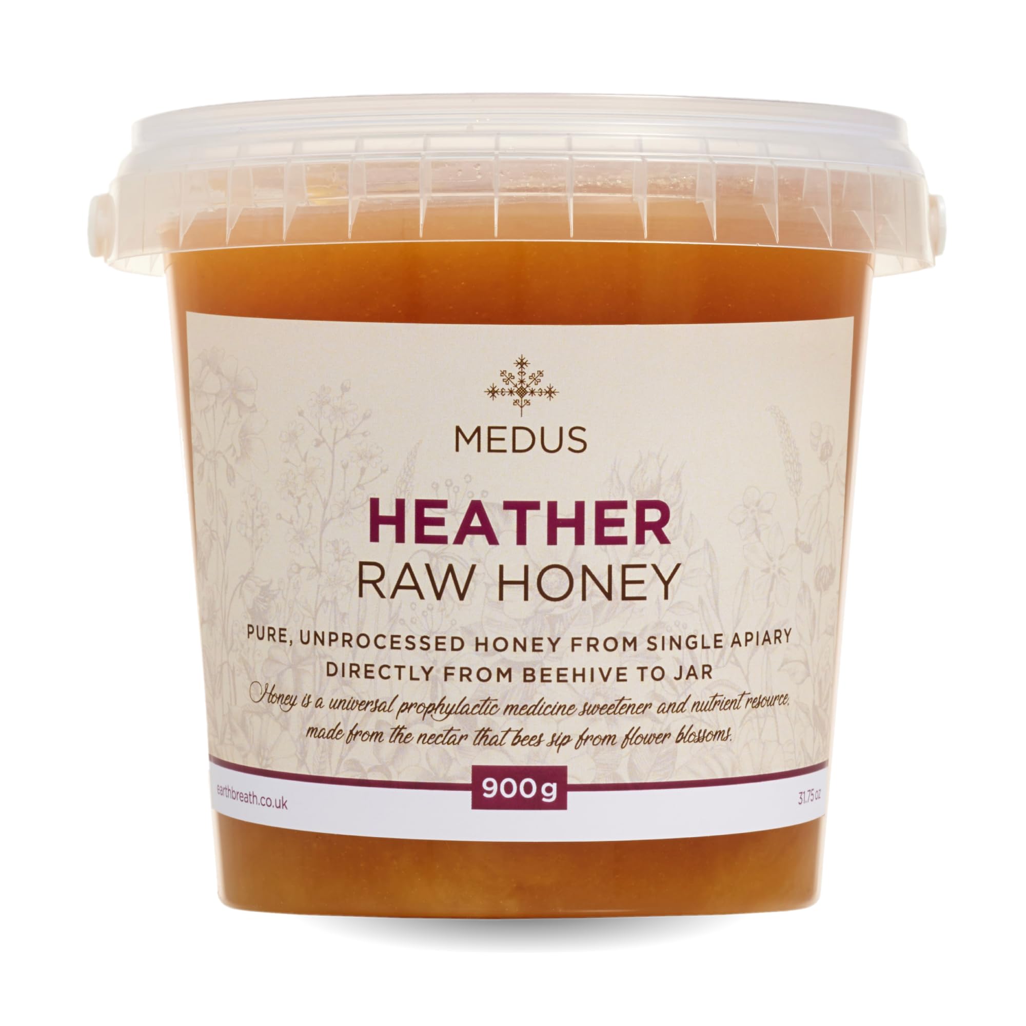 Earthbreath Heather Raw Honey – 900g Pure Natural & Sustainable Honey