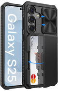 Vihibii Samsung Galaxy S25 Case – RFID Wallet & Slide Camera Cover