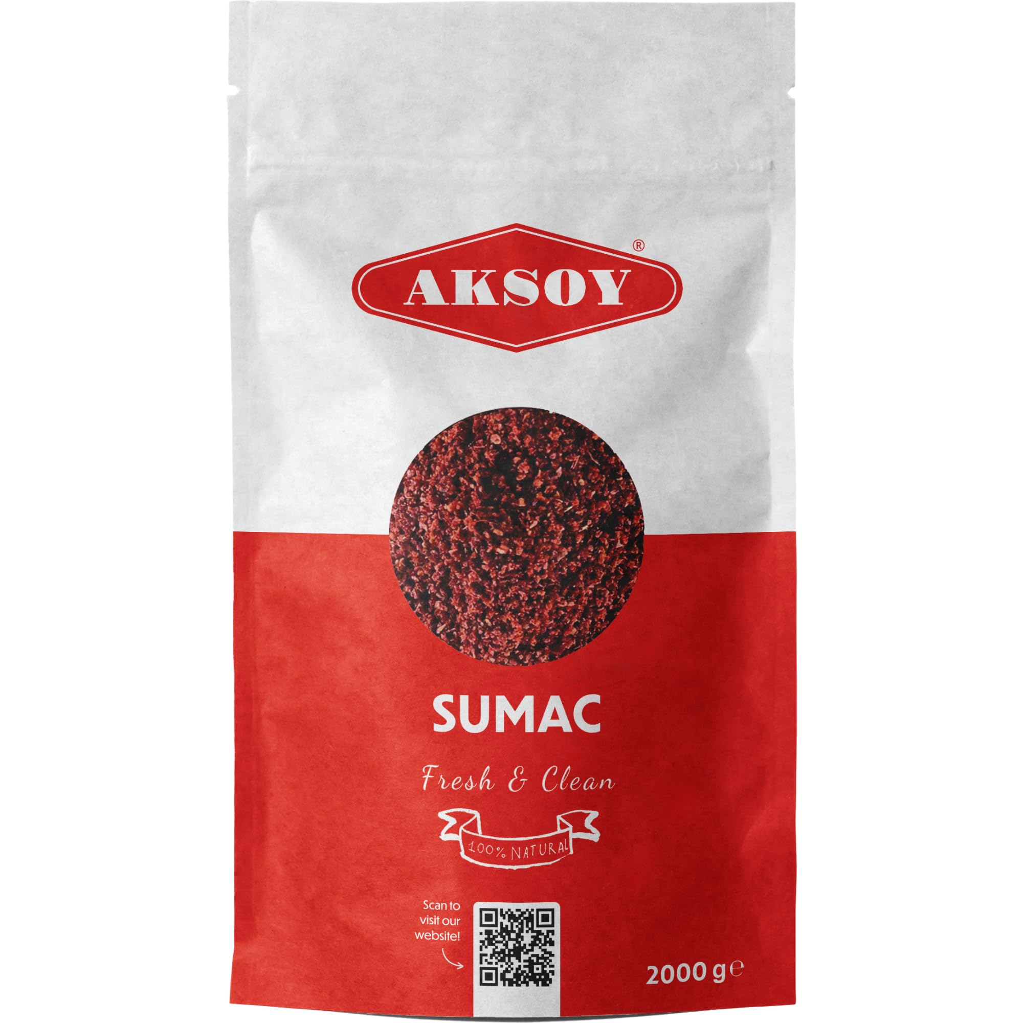Aksoy Premium Ground Sumac 2KG – Tangy Mediterranean Spice (2x1KG)