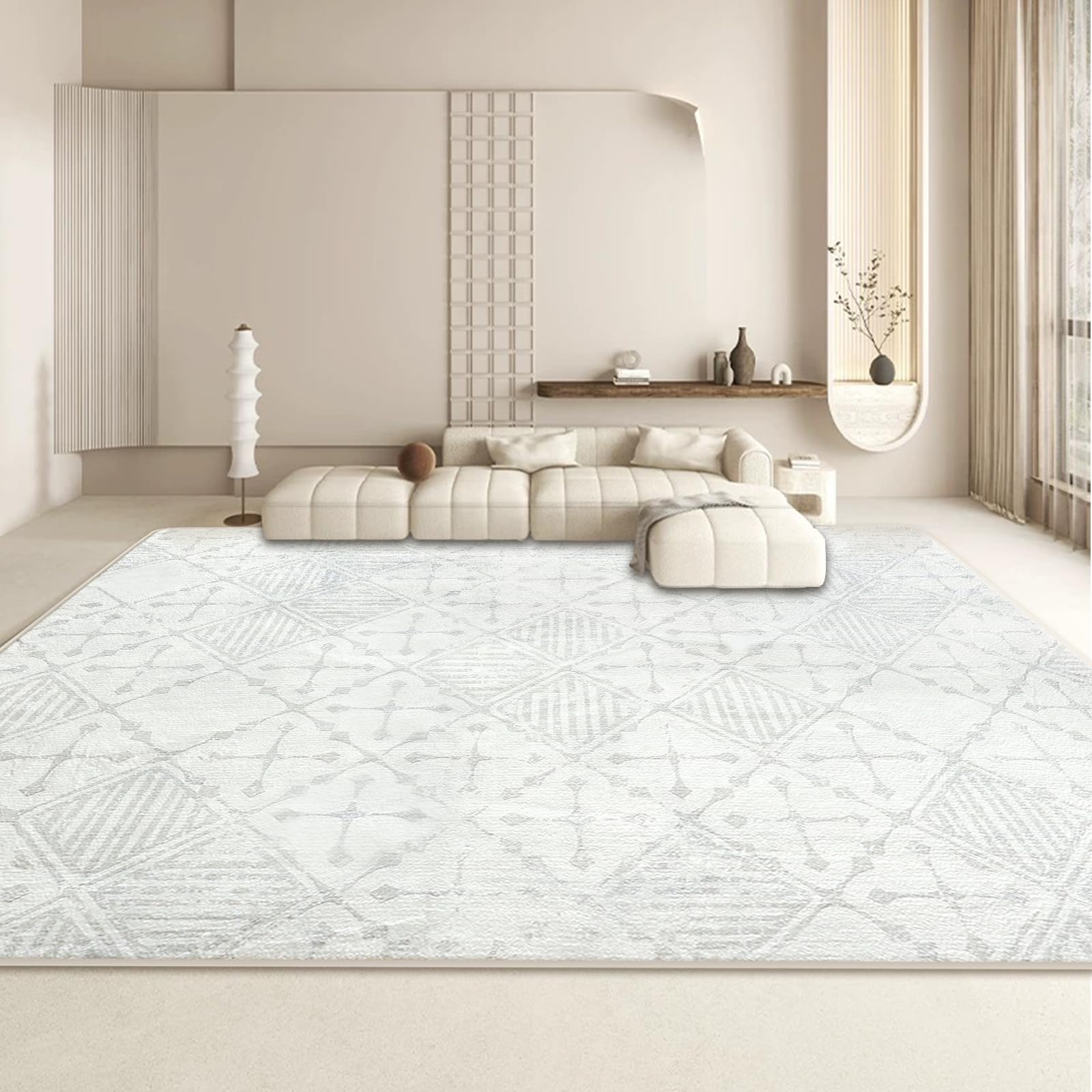 Leesentec Abstract Geometric Area Rug | Non-Slip Modern Carpet, 200x300cm