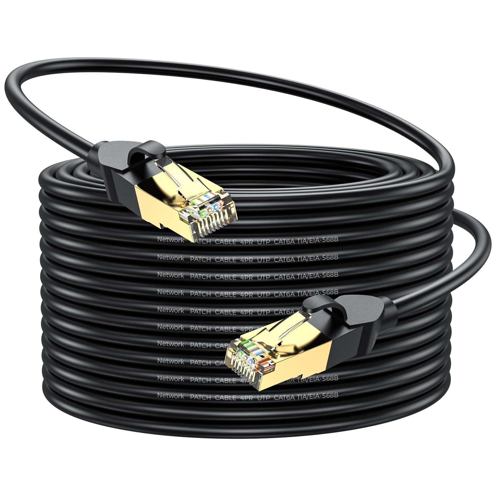 Jolof Store Cat6 Ethernet Cable 50m – High Speed 1000Mbps RJ45 Black