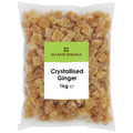 Manor Springs Crystallised Ginger – 1kg All Natural Vegan Ginger Chunks