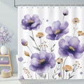 COZZSNUGE Watercolor Floral Shower Curtain | Boho Farmhouse Polyester