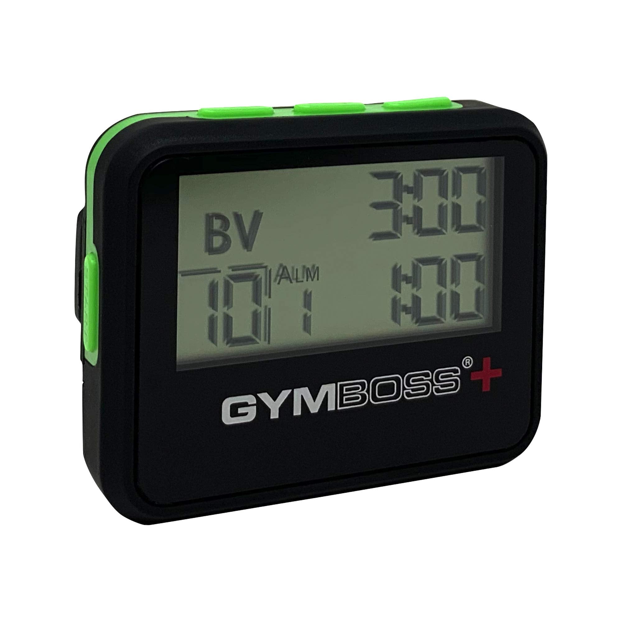 Gymboss PLUS Interval Timer and Watch Strap Bundle - Black/Green