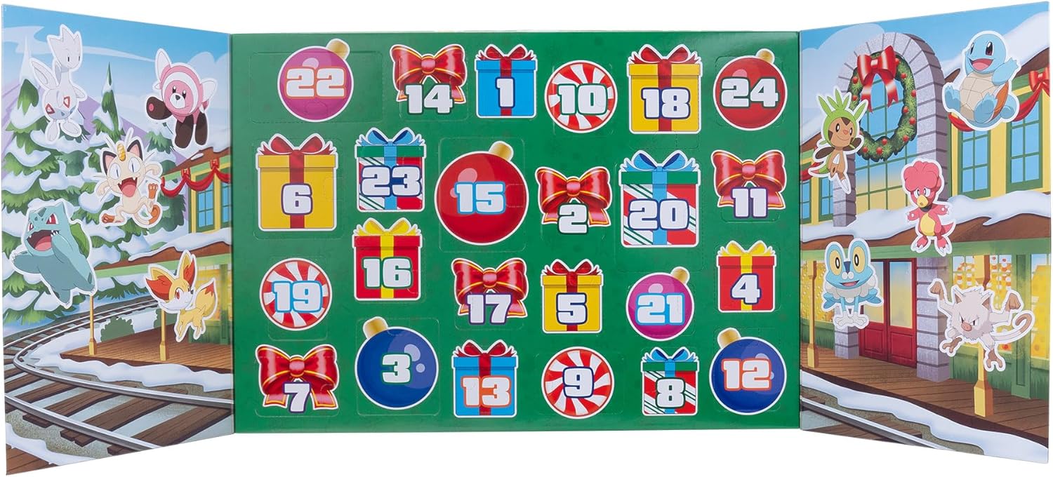 Pokémon Holiday Advent Calendar – 24 Pearlescent Figures by Jazwares