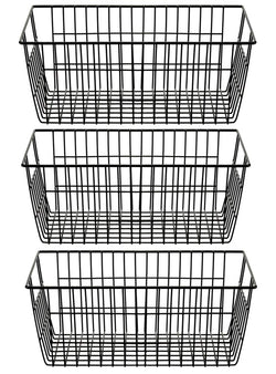 SANNO Freezer Basket Wire Organizer Storage Baskets Storage Bin Baskets for Organizing Kitchen Cabinets, Pantry, Freezer - image 1