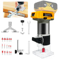 Cordless Wood Router for Dewalt 20V - 6 Speed Brushless Tool
