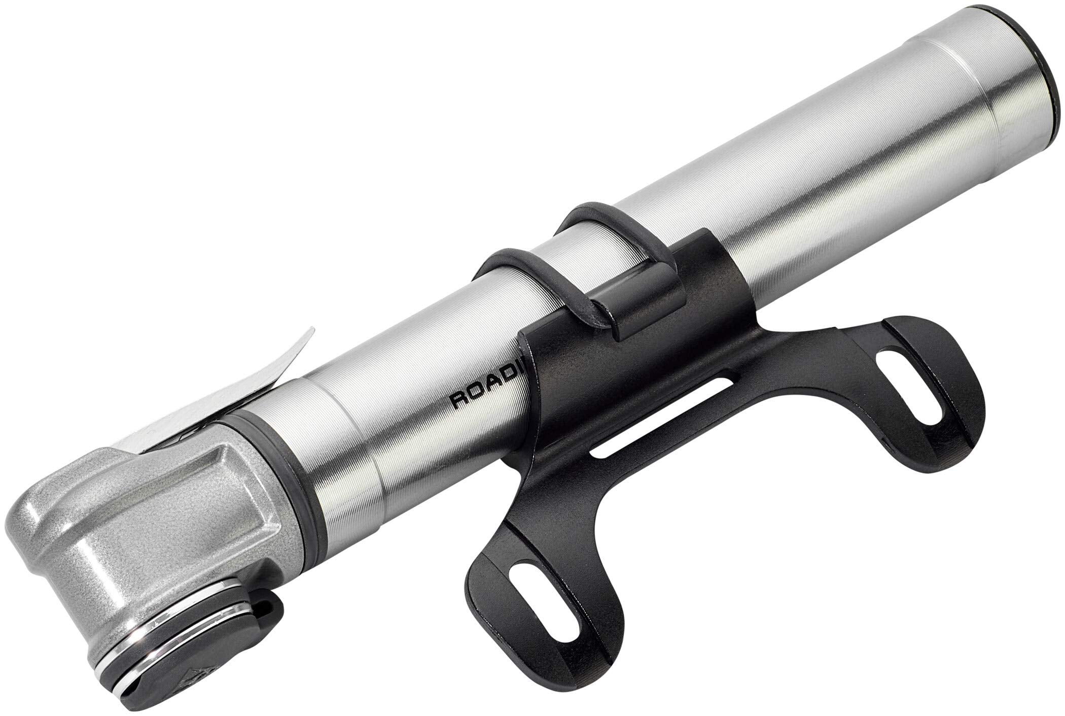 Topeak Roadie TT Mini Pump | High Pressure Silver Aluminum Bike Pump