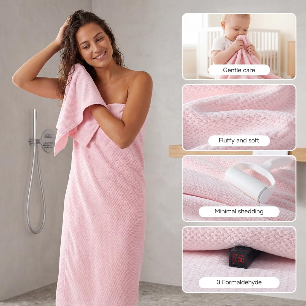 REDKISS 6 Pack Microfibre Towels set-450g/m²,Super Absorbent Towel for Bath - image 3