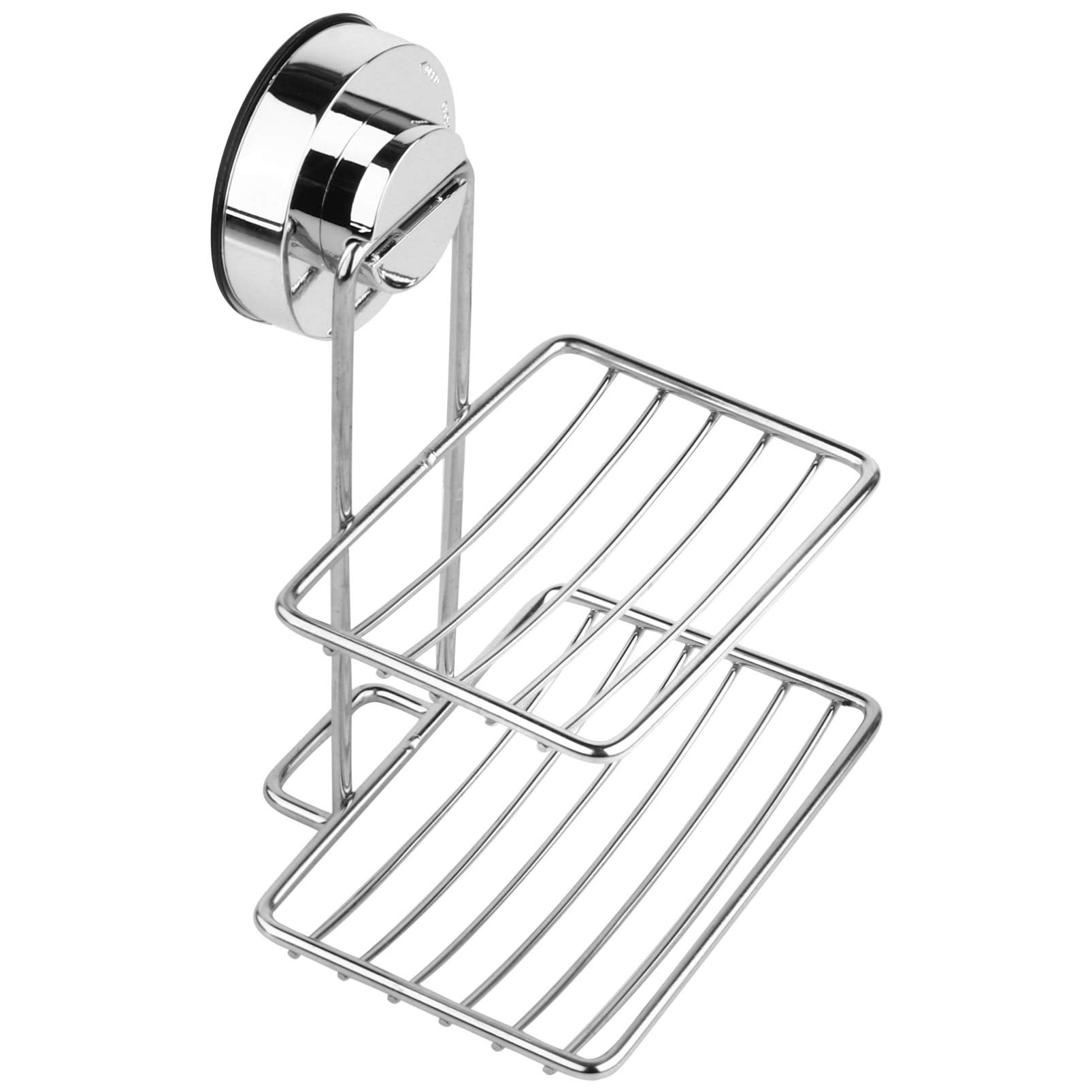ULTECHNOVO Double Layer Suction Cup Soap Holder – Stainless Steel Dish