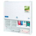 Weinberger Medicine Cabinet | 14-Drawer Plastic Wall Mount Storage, White