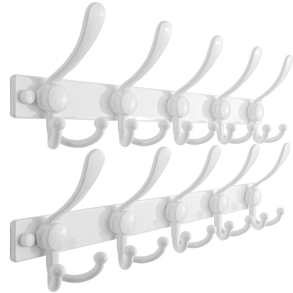 Dseap Coat Rack Wall Mount, Heavy Duty 2.5mm Base vs Flimsy 1mm, Double-Thick Solid Anti-Snap Hooks - image 1