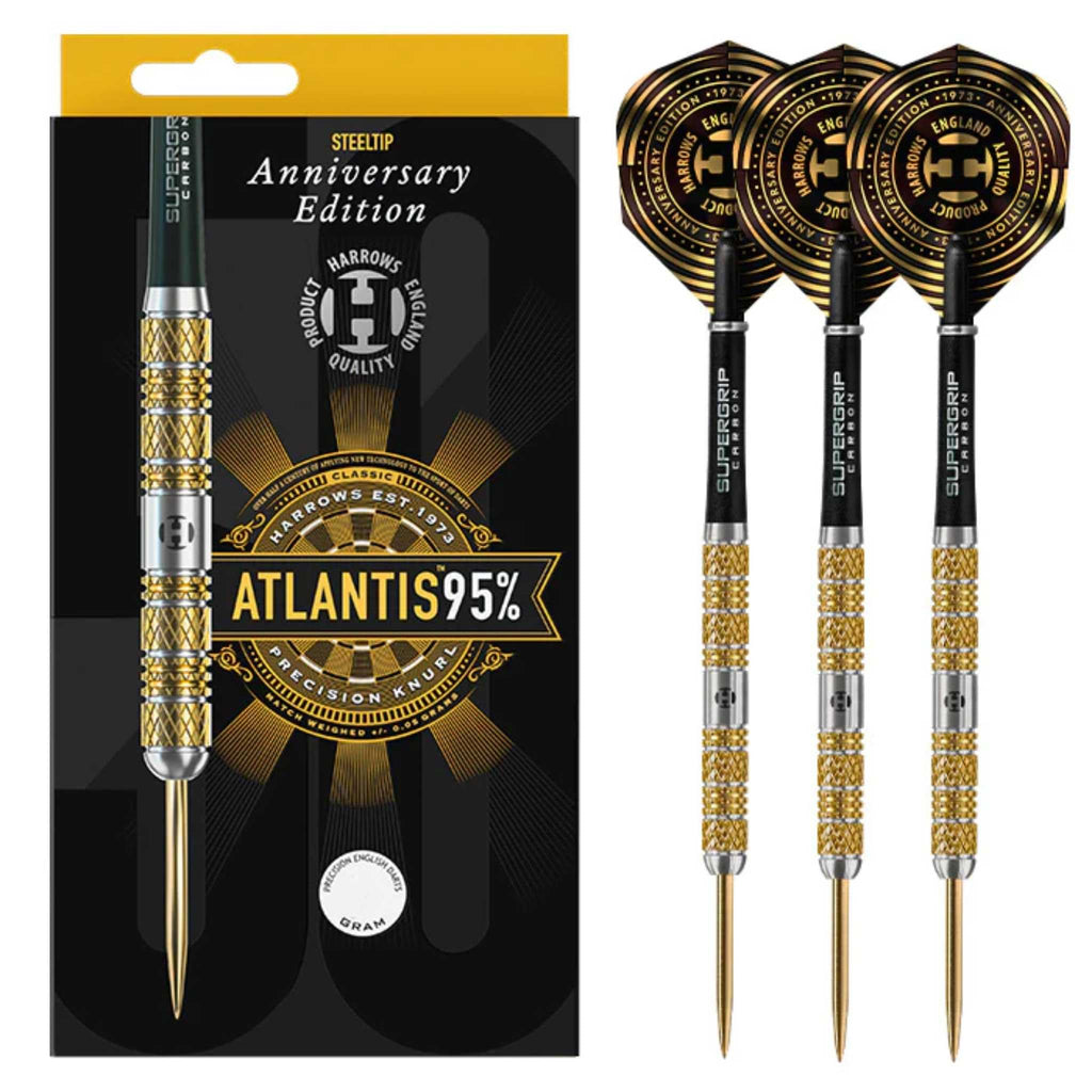 Harrows Atlantis 95% Tungsten Steel Tip Darts Set | 22g-26g