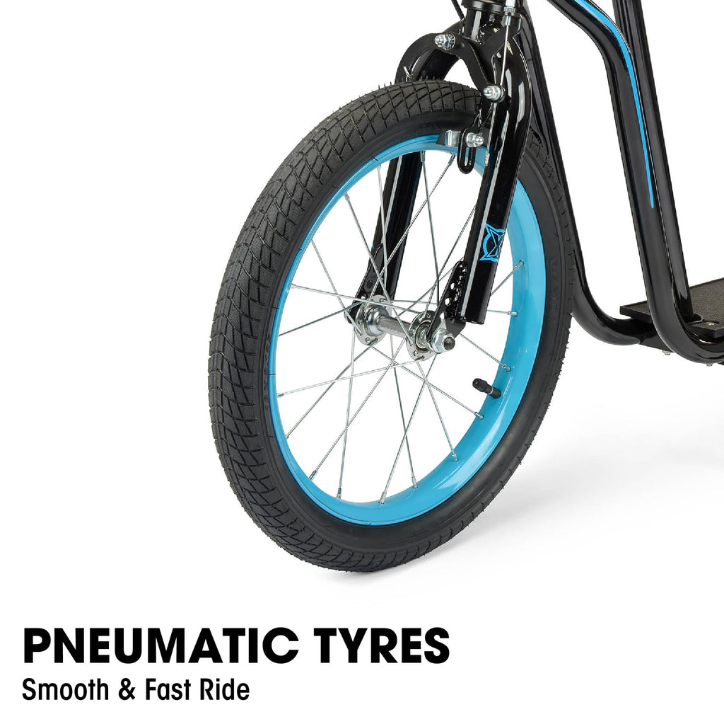 Xootz Kids BMX Scooter | Blue Steel Frame with Pneumatic Tyres
