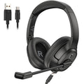 EKSA H2 USB Headset – Noise Canceling Over-Ear PC Headphones with Mic