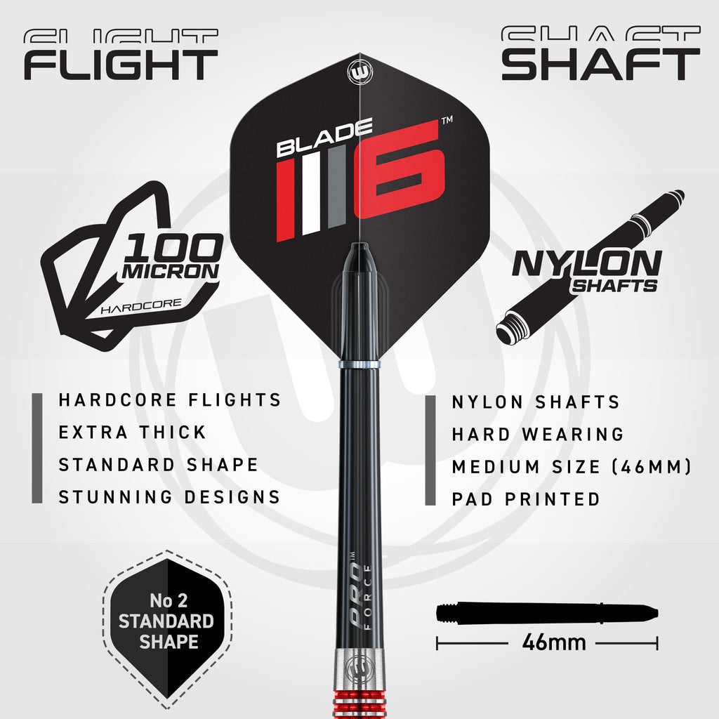Winmau Advance 500 Series 90% Tungsten Steeltip Darts Set - Red 24g