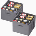 Lifewit Shoe Storage Organizer for Closet | Foldable 16-Pair Bin, 2 Pack