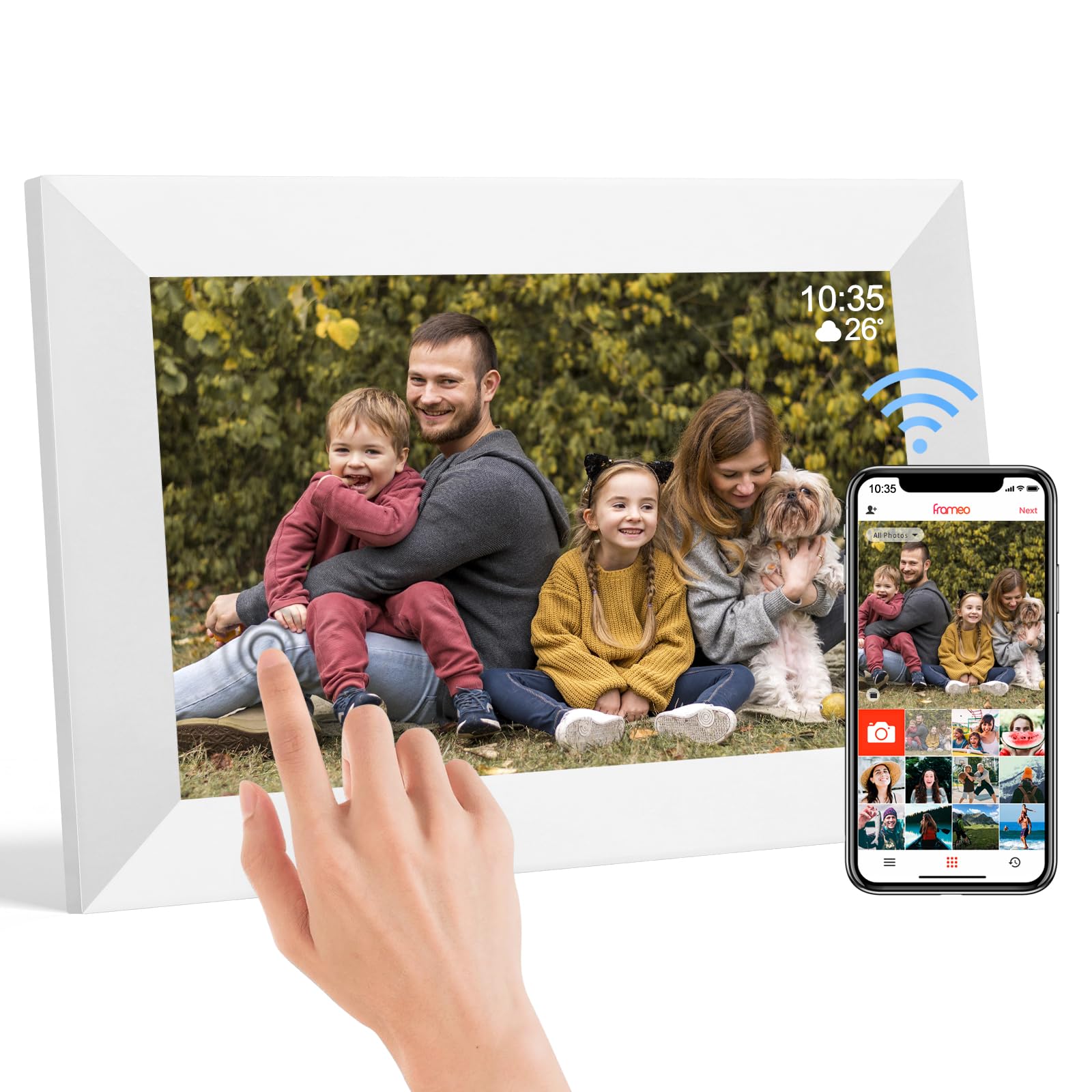 10.1 Inch WiFi Digital Picture Frame | 32GB IPS Touch Screen