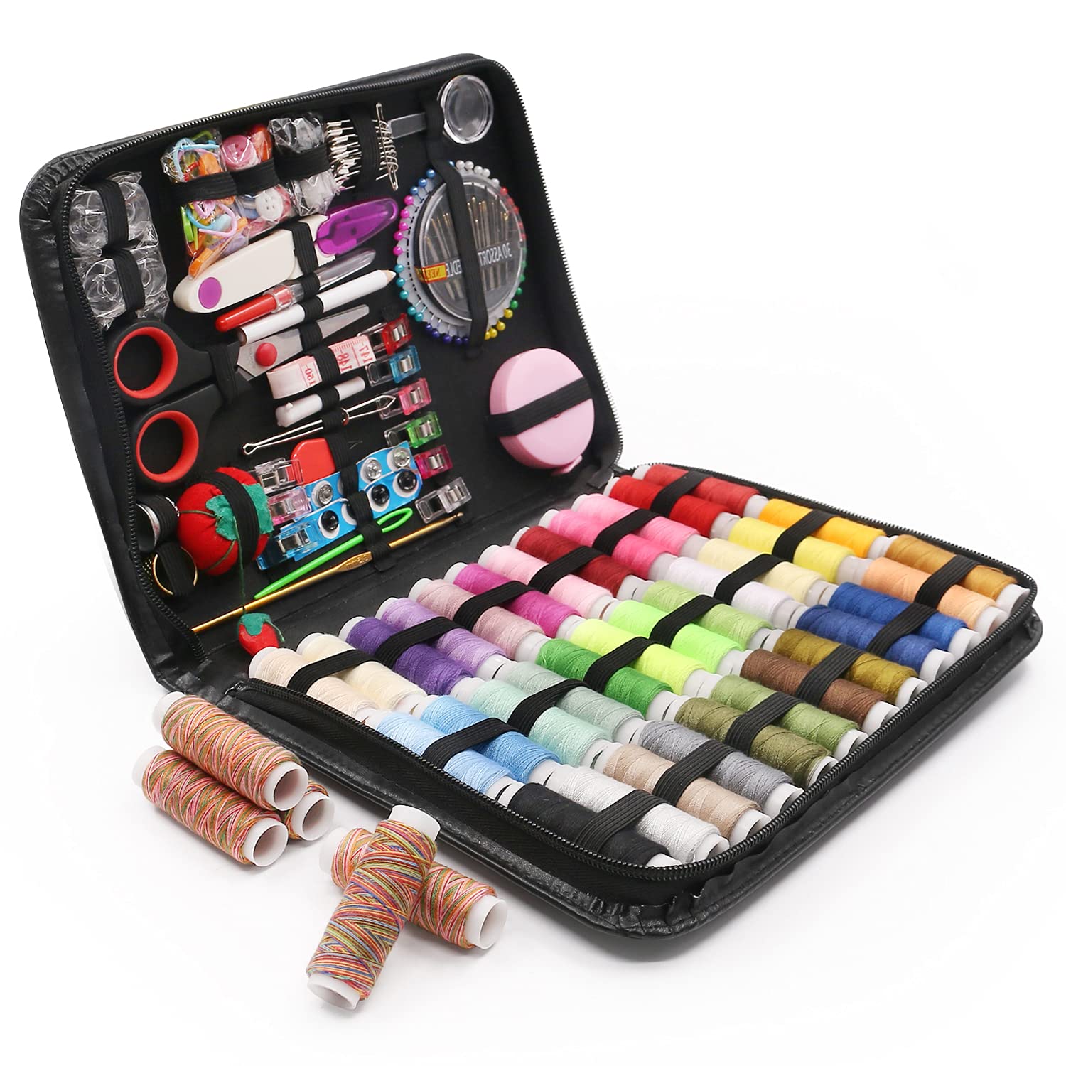 SumDirect 229 Pcs Professional Sewing Kit with Case for Travel & DIY
