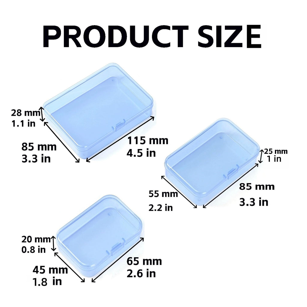 LJY Blue Plastic Storage Boxes with Lids, 36 Pack, 3 Mixed Sizes - image 2