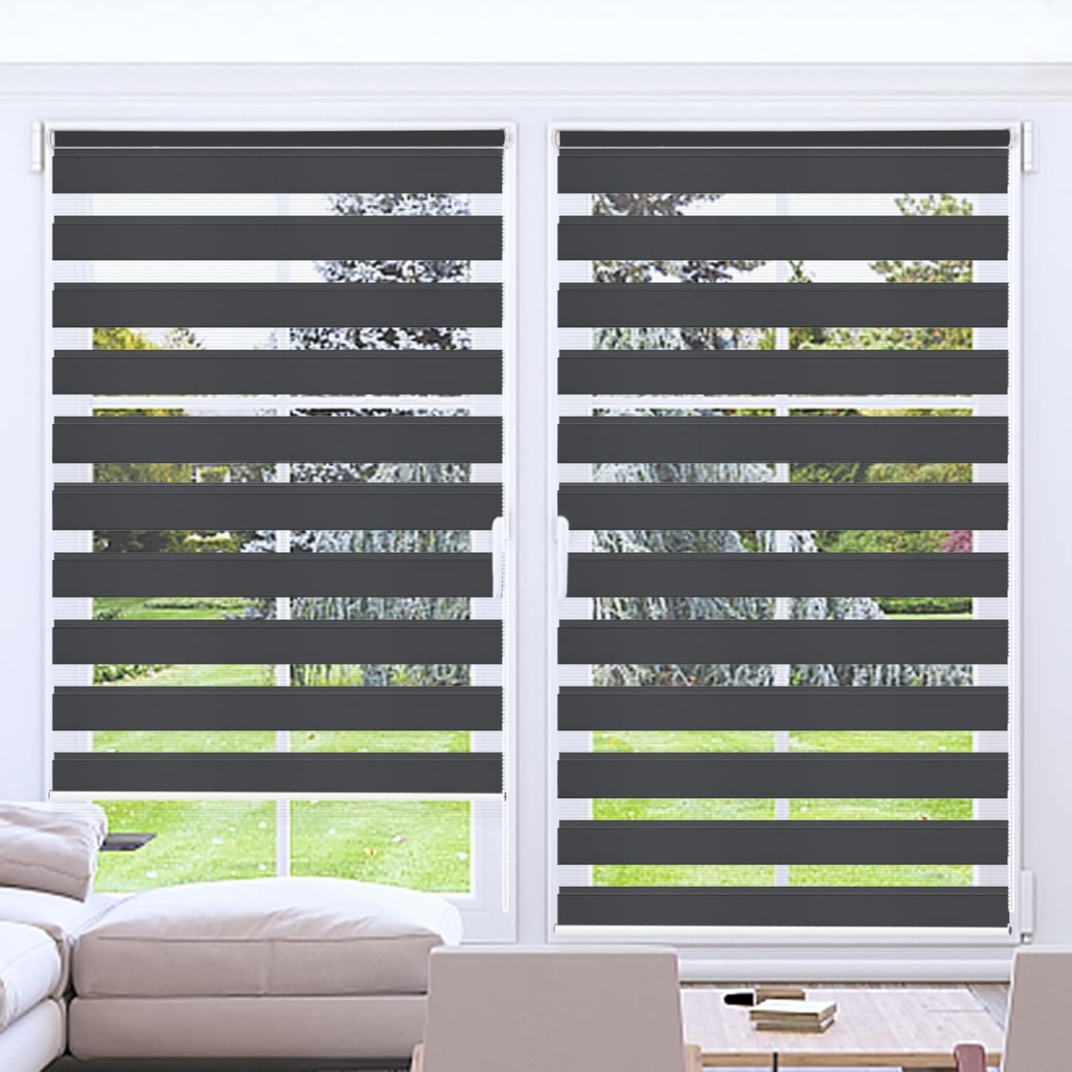 Kokorona Zebra Roller Blinds | Day and Night Light Filtering – 95x230cm