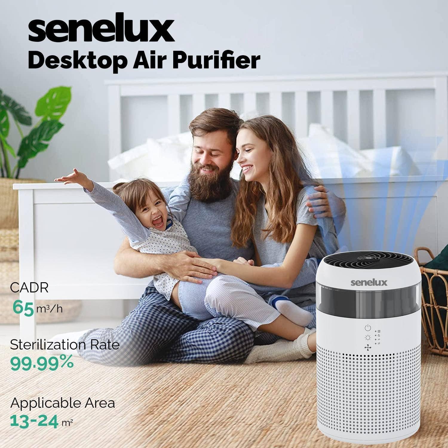 Senelux HEPA Air Purifier | Mini 2-in-1 Aromatherapy for Bedroom & Office