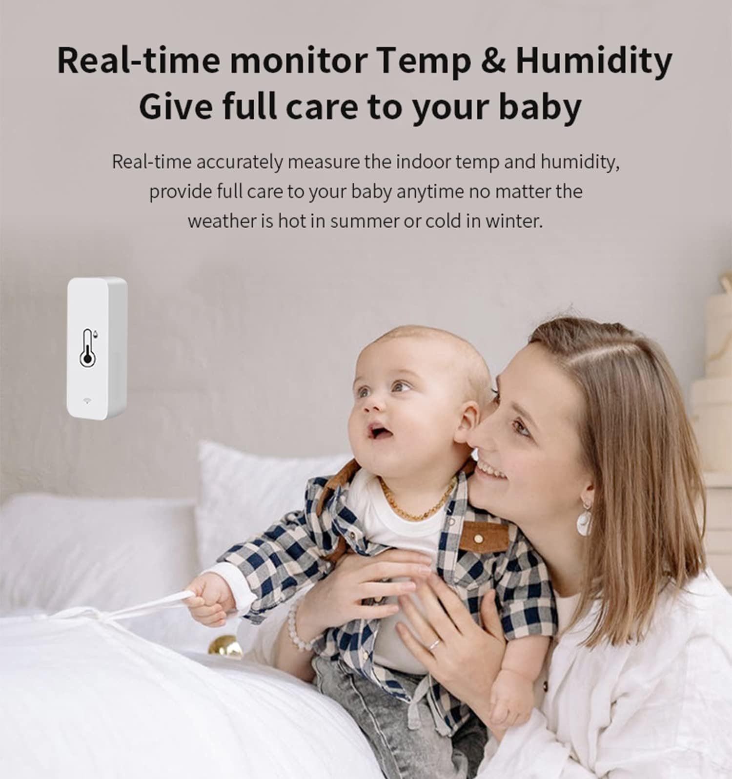 Jolof Store WiFi Smart Thermometer Hygrometer | Tuya App & Alexa (4-Pack)