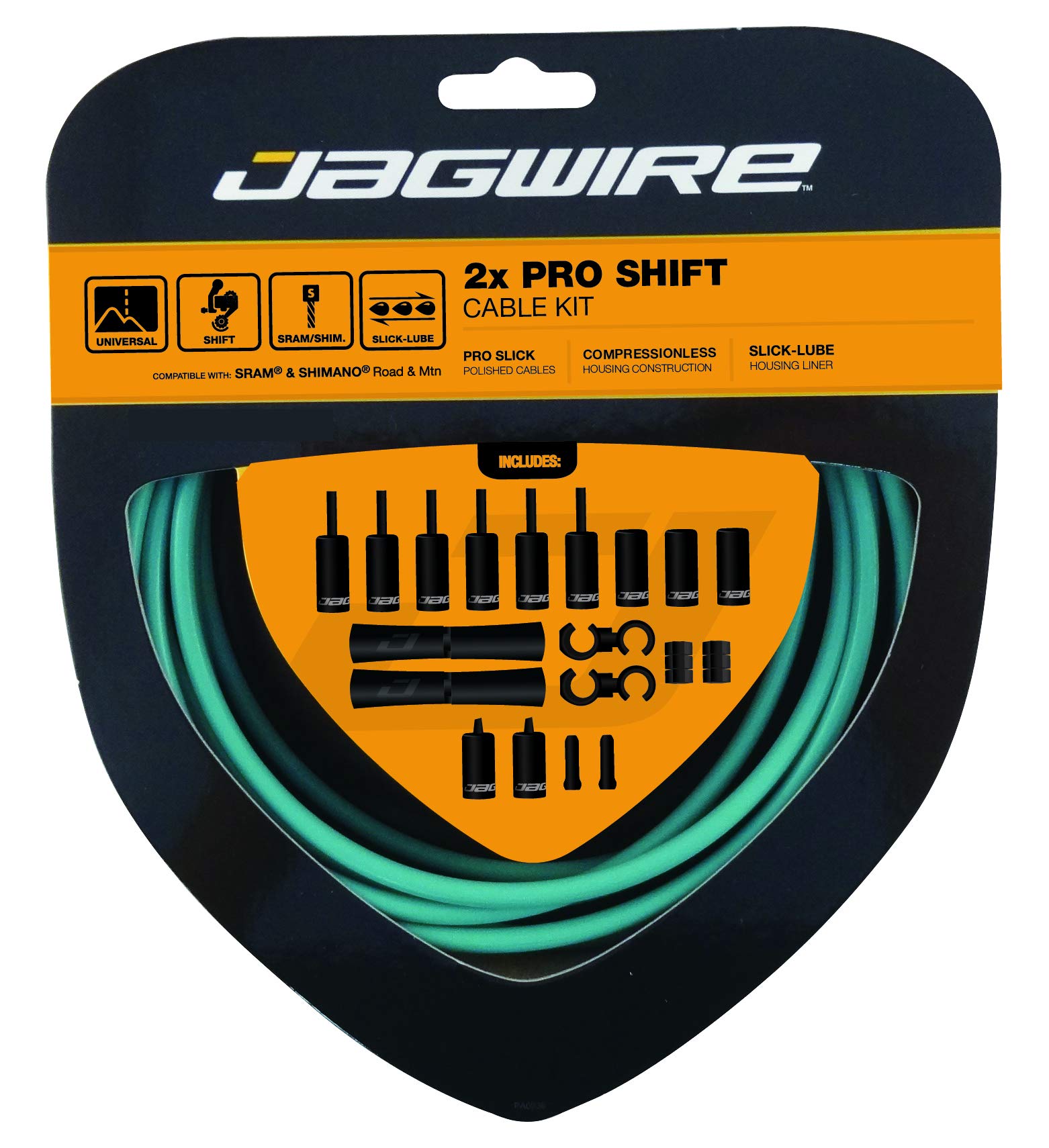 Jagwire Pro Polished Slick Gear Cable Kit – Sky White Bike Sheath