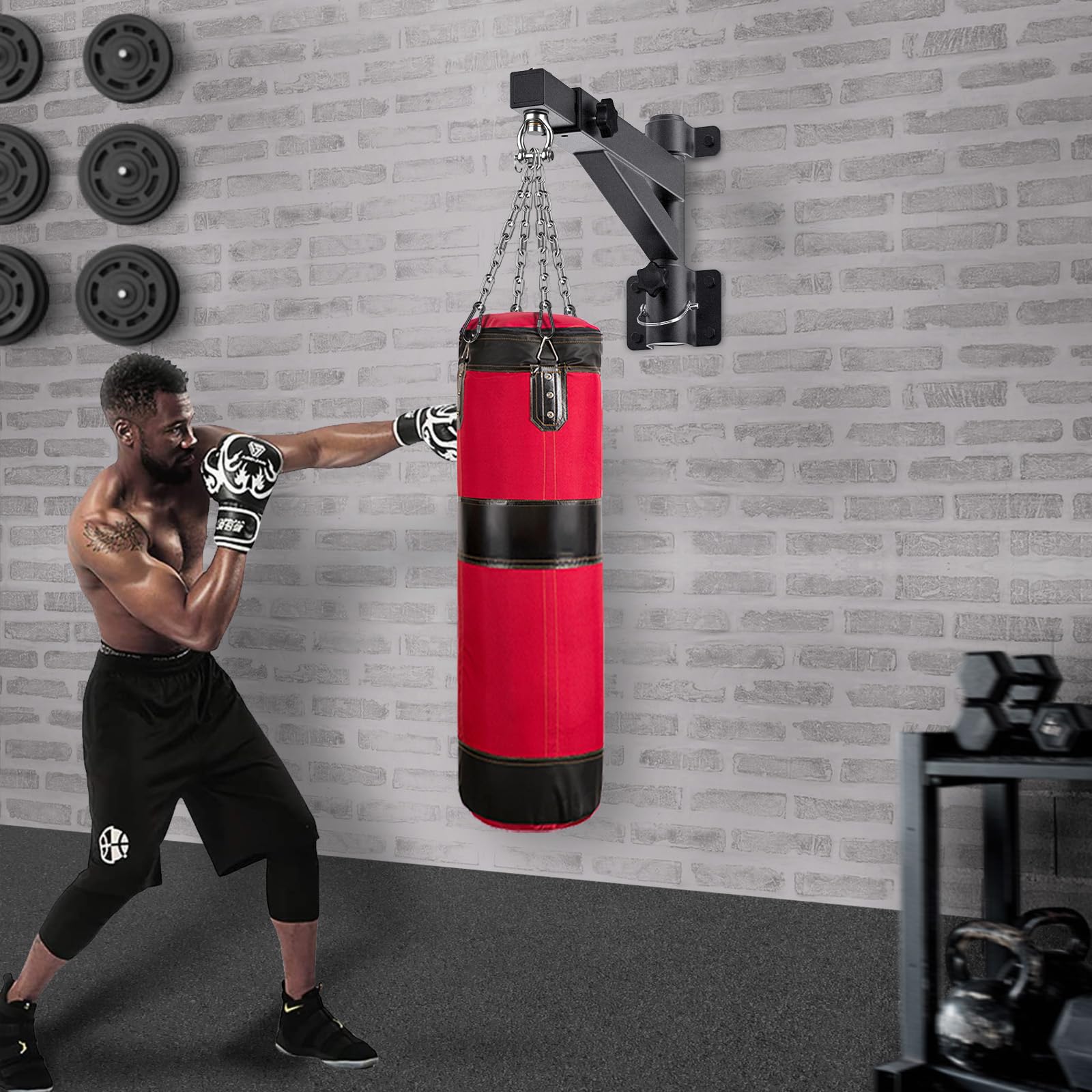 Kipika Heavy Bag Wall Mount – Adjustable Rotatable Boxing Bracket