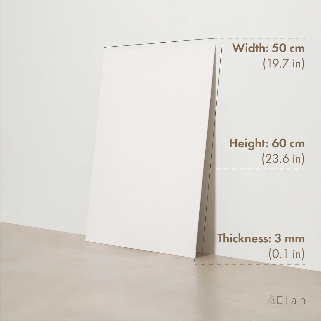 Elan 100% Cotton Canvas Panels 50x60cm | 6-Pack Quadruple Primed Boards