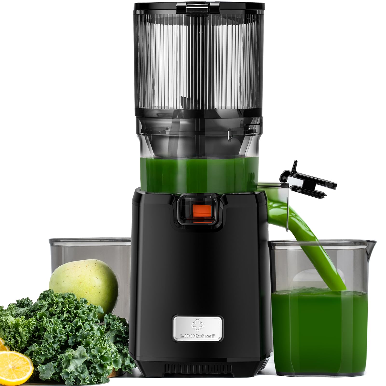 LINKChef Cold Press Juicer – 250W Masticating Slow Juicer, 1.8L Capacity