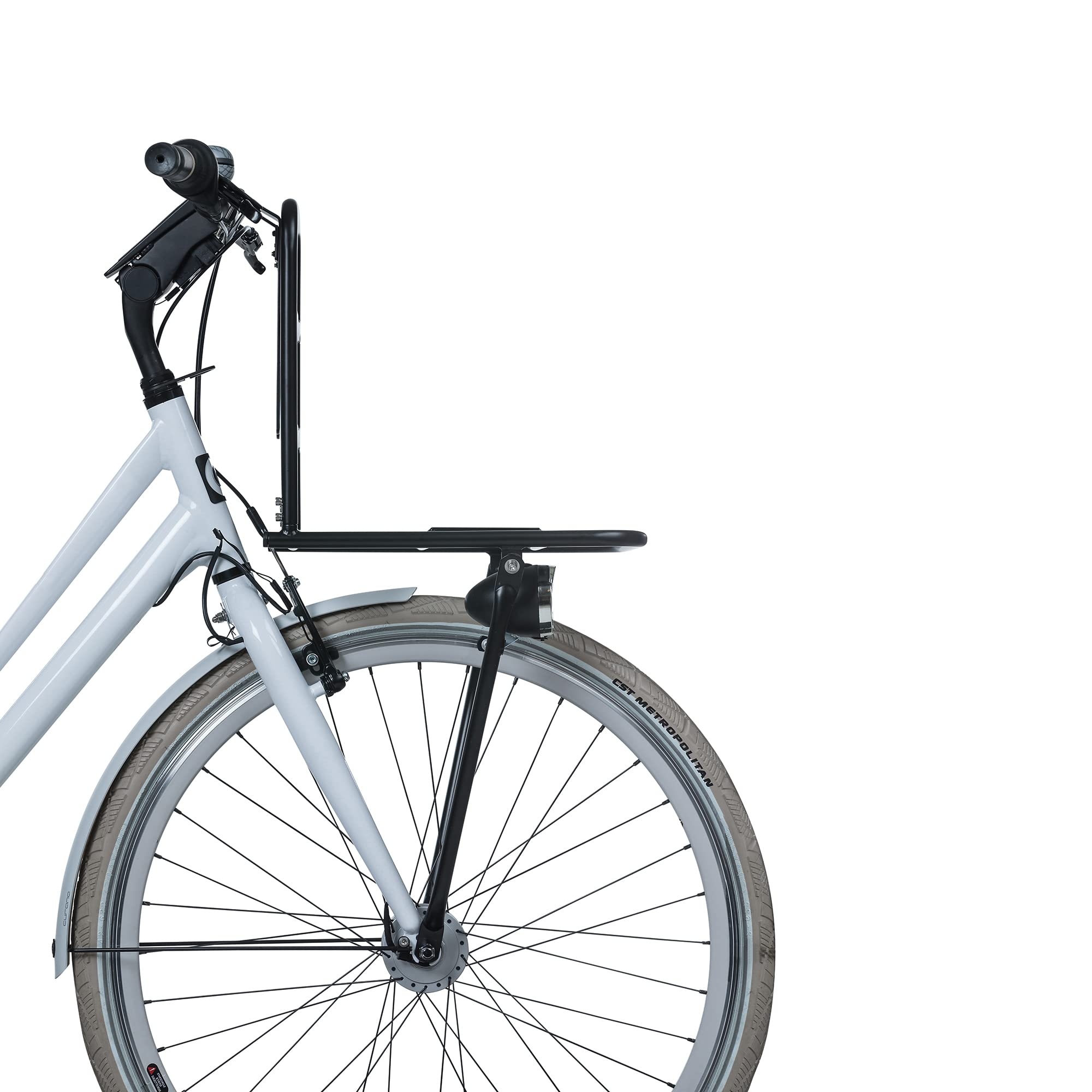Basil Memories Front Carrier Bike Rack – 26-28 Inch, 10kg Load, Black