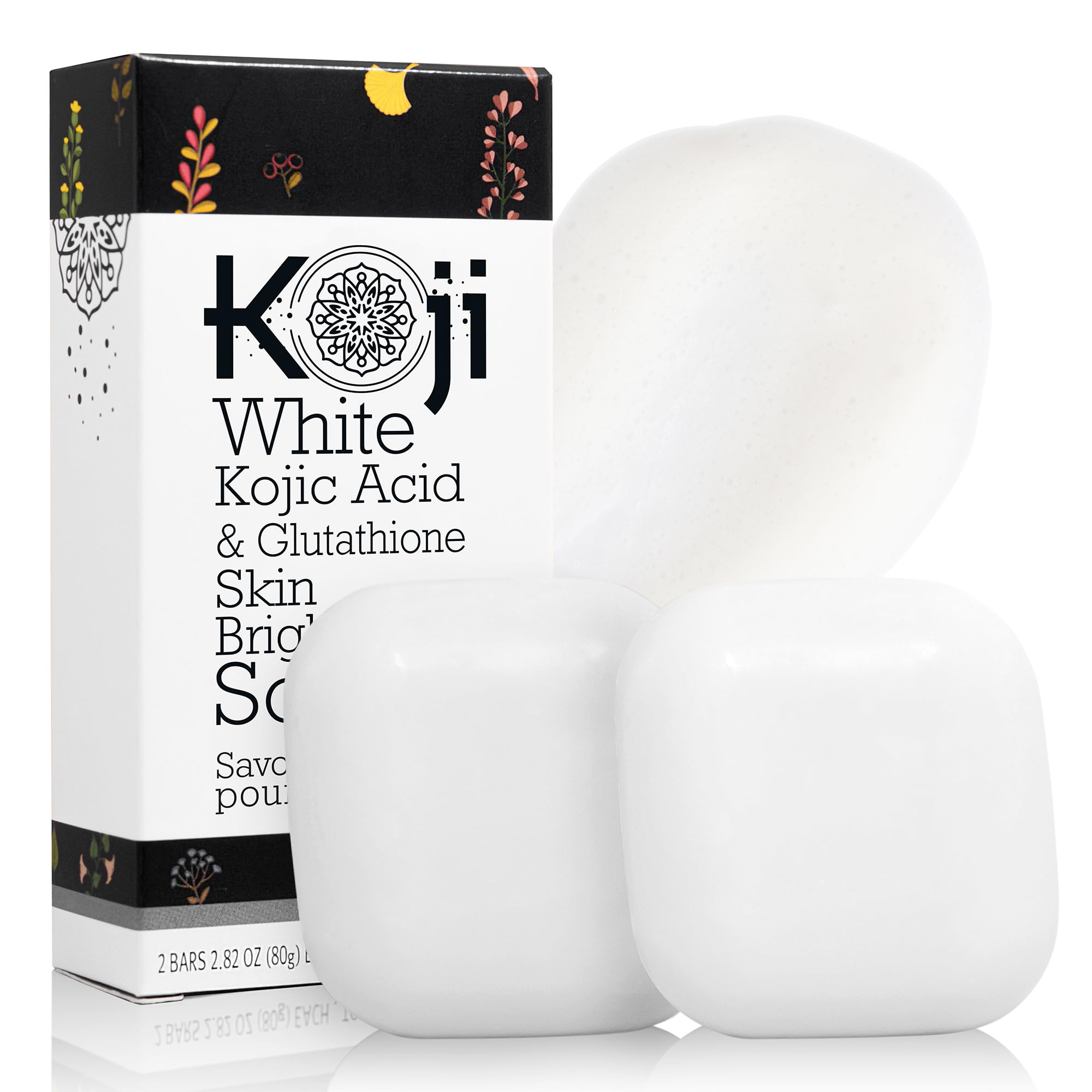 Koji White Kojic Acid & Glutathione Skin Brightening Soap - 2 Bars