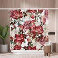Woutay Watercolor Roses Shower Curtain – Mold Resistant Polyester Fabric