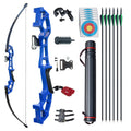 D&Q Takedown Recurve Bow Archery Set with 6 Carbon Arrows - 50"